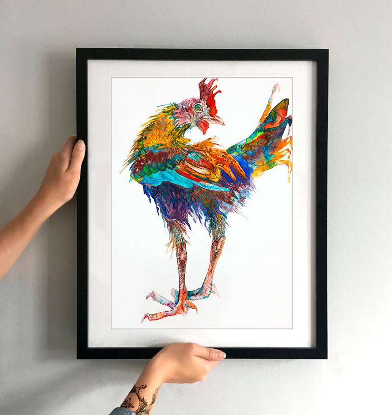 Original Illustration Animal Painting by Barbara Orsolini
