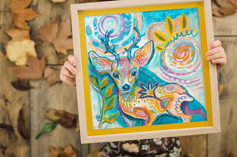 Original Abstract Animal Painting by Barbara Orsolini