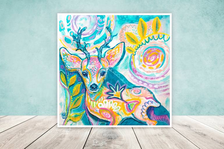 Original Abstract Animal Painting by Barbara Orsolini