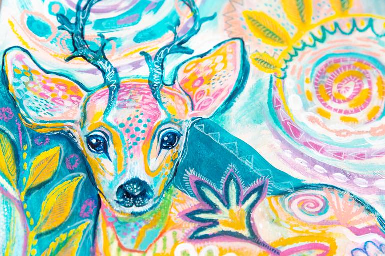 Original Abstract Animal Painting by Barbara Orsolini