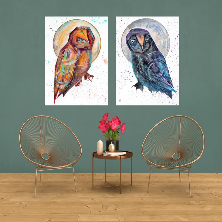 Original Abstract Animal Painting by Barbara Orsolini