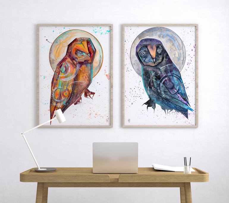 Original Abstract Animal Painting by Barbara Orsolini