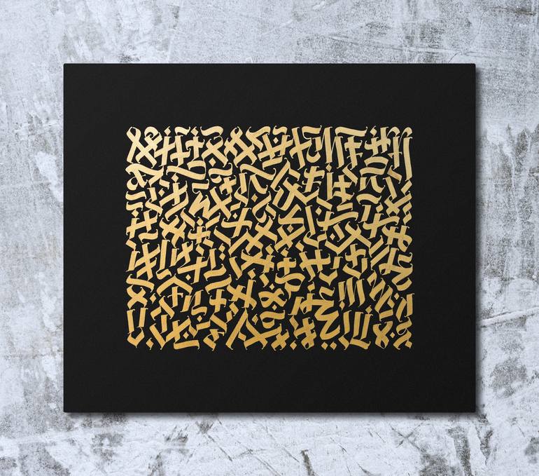 Original Modern Calligraphy Painting by Dmitry Tugarinov