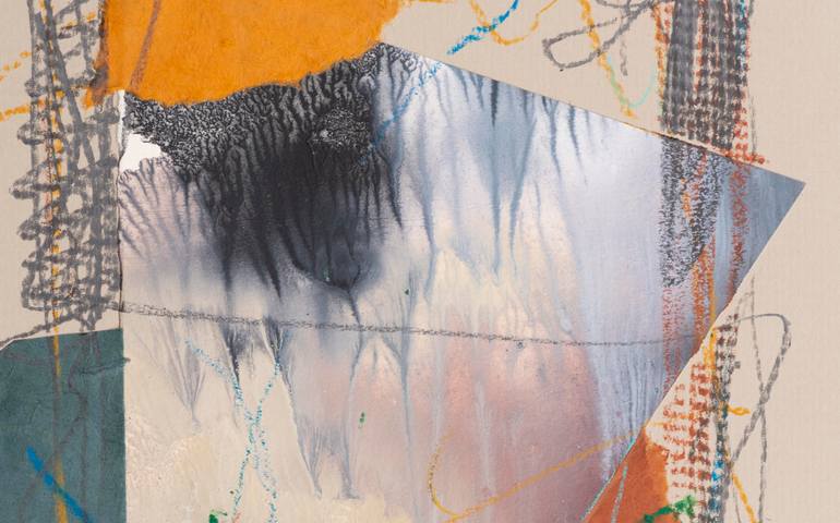 Original Abstract Expressionism Abstract Collage by Manuel Cebrian