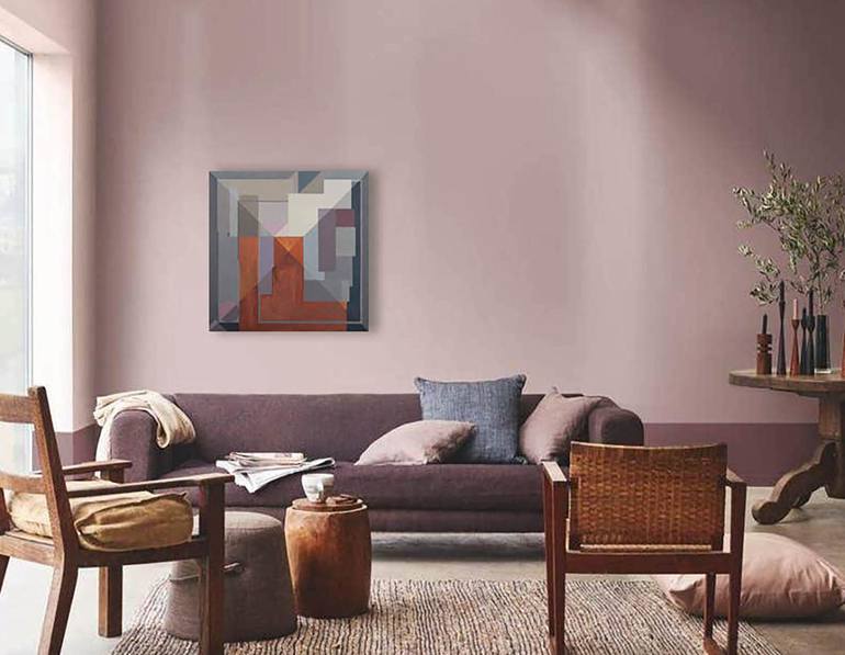 Original Art Deco Abstract Painting by Manuel Cebrian