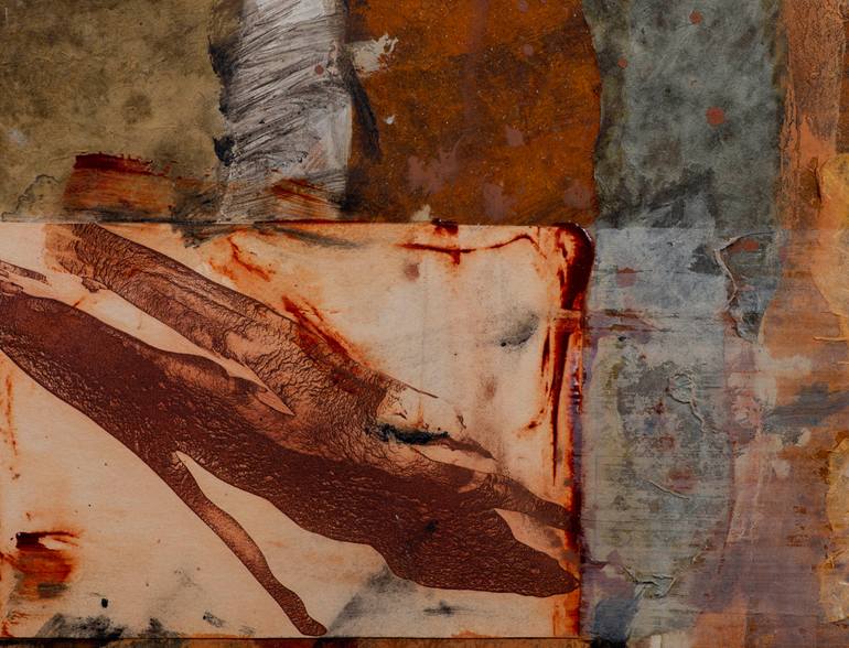 Original Abstract Expressionism Abstract Collage by Manuel Cebrian