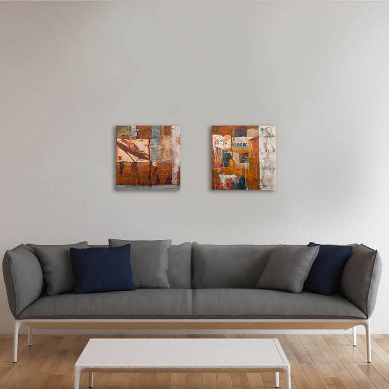 Original Abstract Expressionism Abstract Collage by Manuel Cebrian