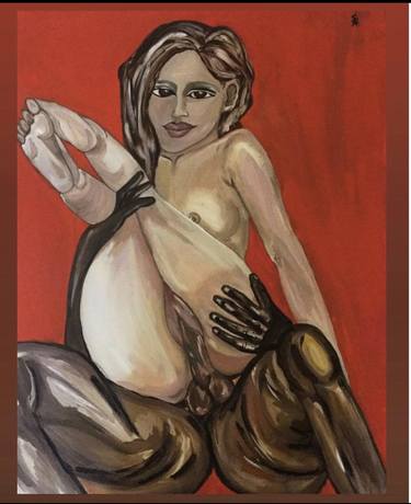 Original Portraiture Erotic Paintings by Anel Mazhit