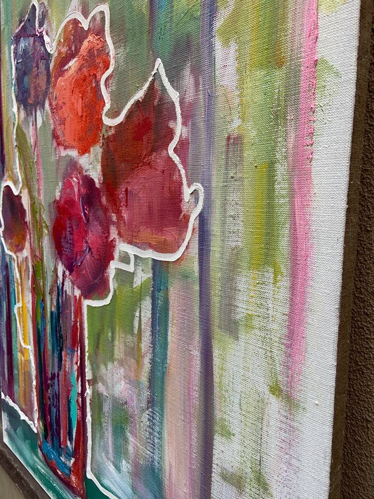 Original Abstract Expressionism Floral Painting by Juliya Povkh