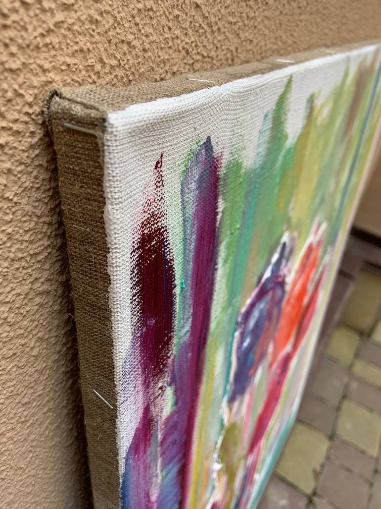 Original Abstract Expressionism Floral Painting by Juliya Povkh