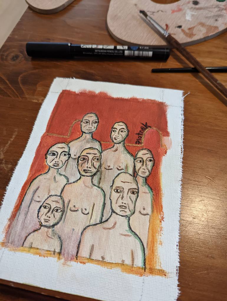 Original Expressionism People Painting by Jordan Plotnek