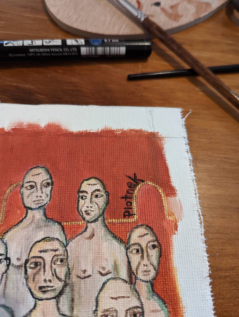 Original Expressionism People Painting by Jordan Plotnek
