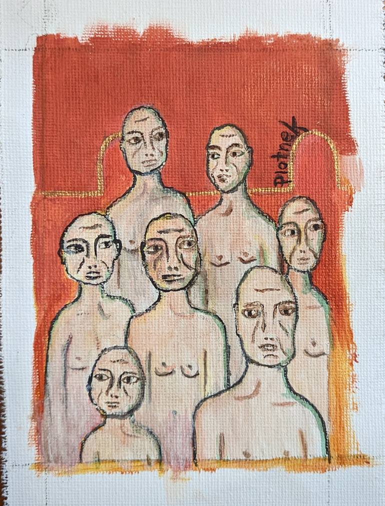 Original Expressionism People Painting by Jordan Plotnek