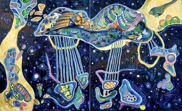 Original Abstract Fantasy Paintings by Wushuang Tong