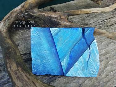 Blue mood wooden relief thumb
