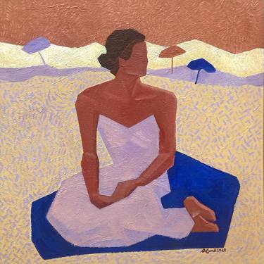 Original Modernism Beach Paintings by Anastasia Lysak