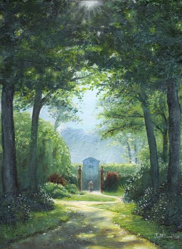 Original Fine Art Garden Paintings by Jenny McLaughlin