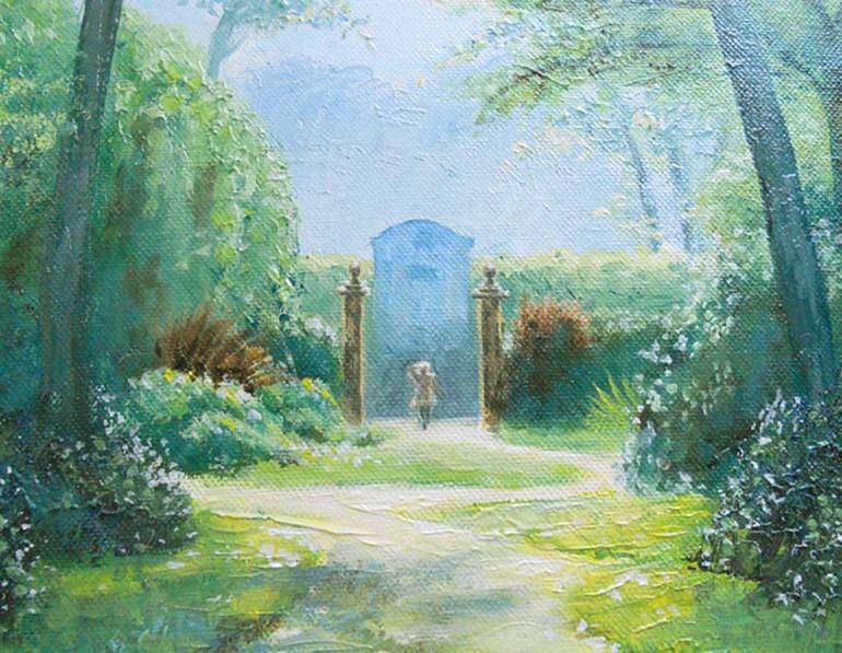 Original Fine Art Garden Painting by Jenny McLaughlin