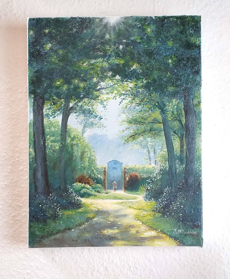 Original Fine Art Garden Painting by Jenny McLaughlin