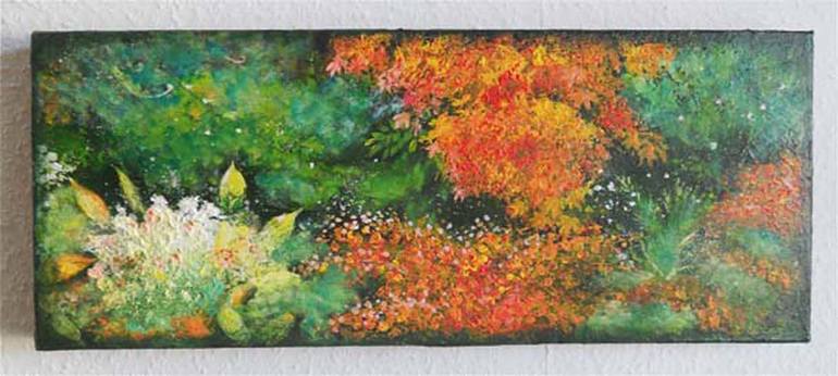 Original Abstract Garden Painting by Jenny McLaughlin