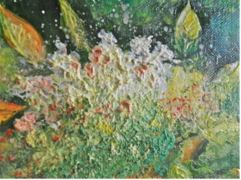 Original Abstract Garden Painting by Jenny McLaughlin