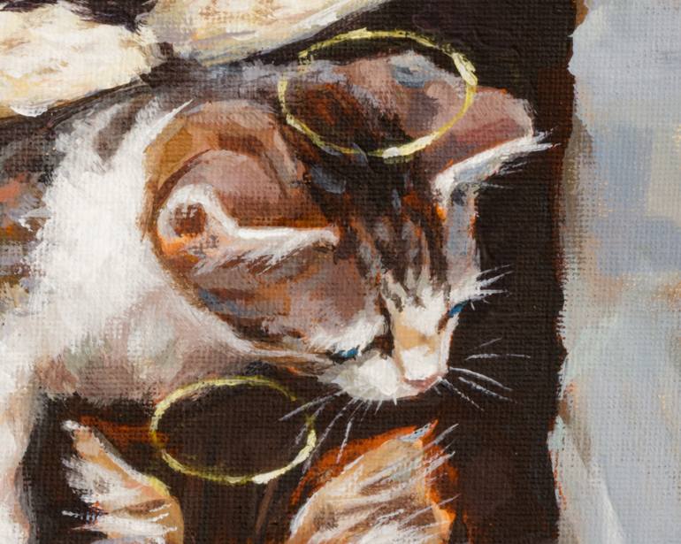 Original Realism Cats Painting by Anna Ivanova