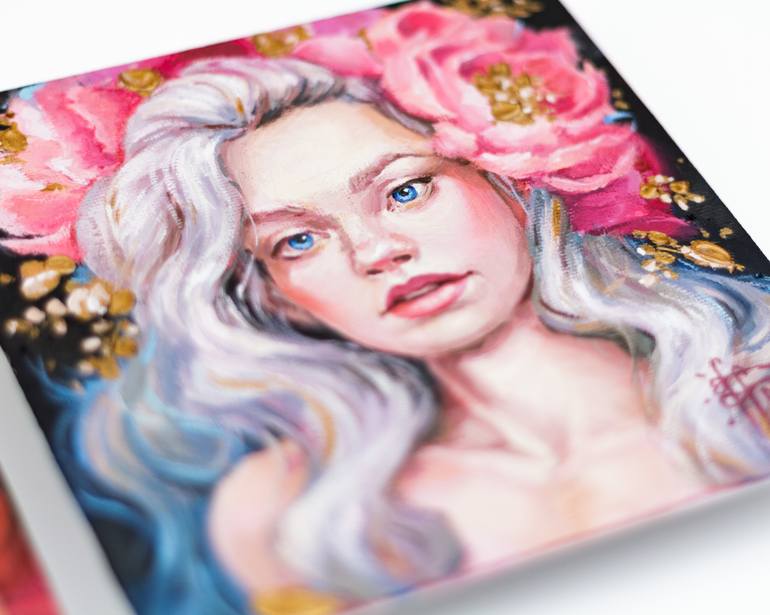 Original Illustration Portrait Painting by Anna Ivanova