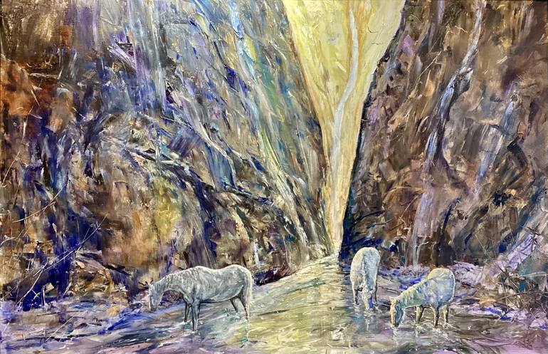 Original Impressionism Horse Paintings by David Iles