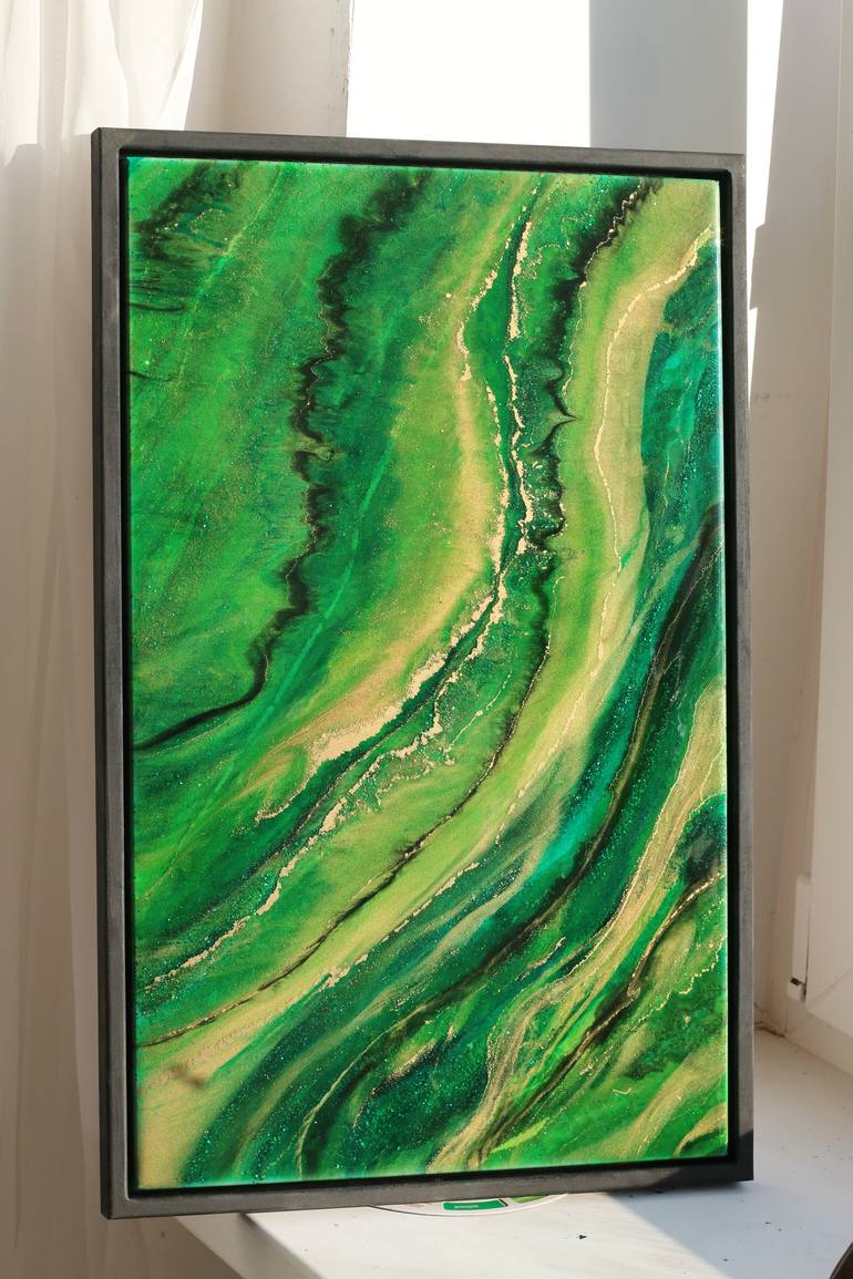 Original epoxy Abstract Painting by Anita Korzun