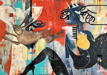 Original Abstract Expressionism Abstract Painting by Steph Fonteyn