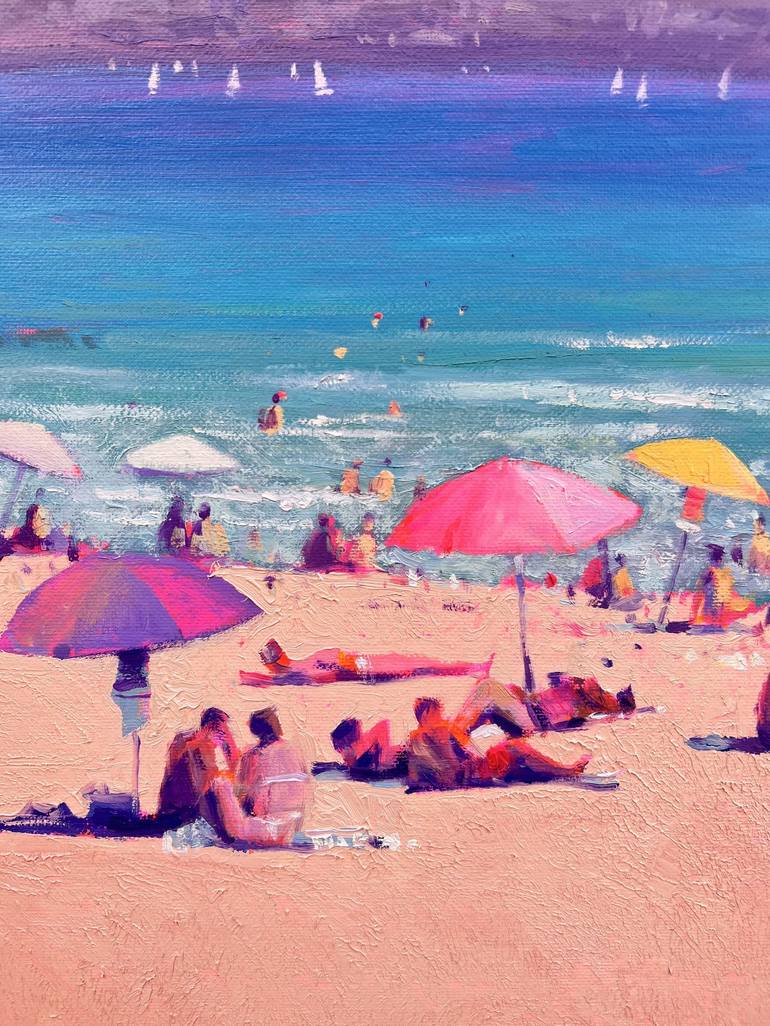 Original Beach Painting by Andrii Kovalyk 