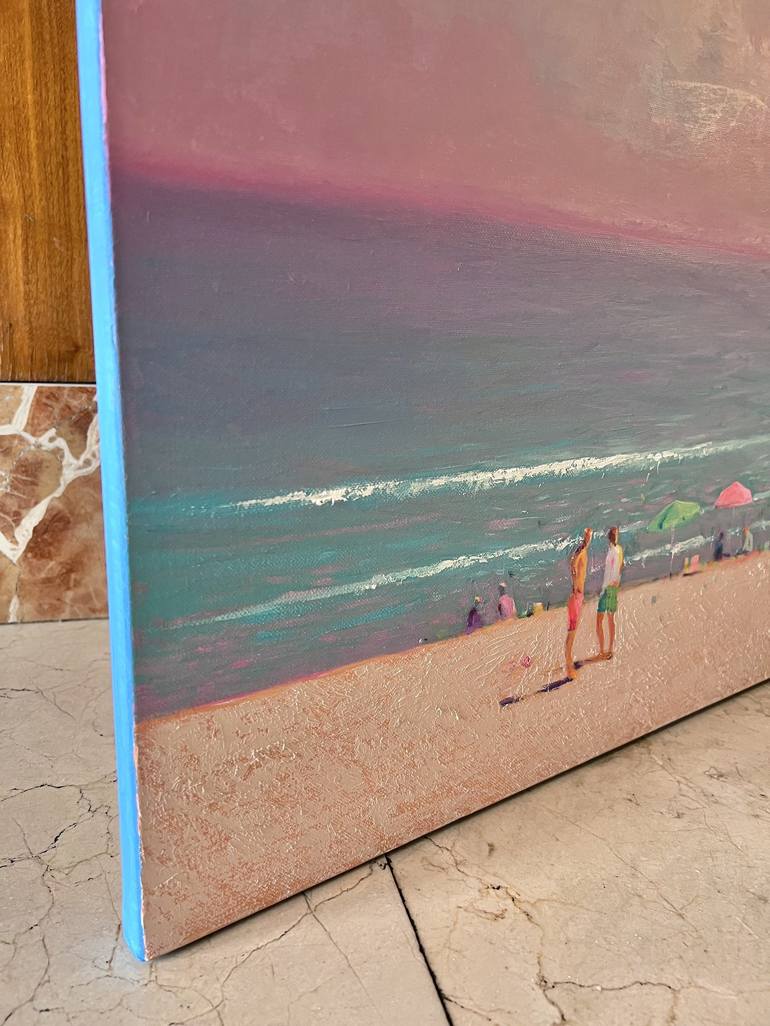 Original Beach Painting by Andrii Kovalyk 