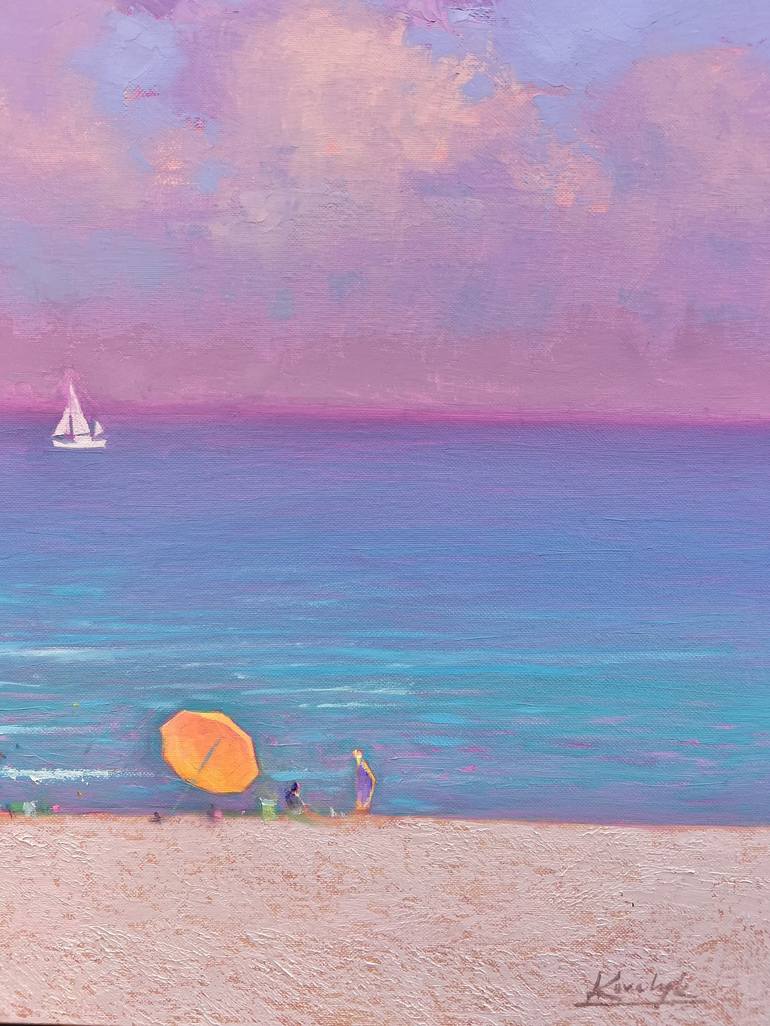 Original Beach Painting by Andrii Kovalyk 