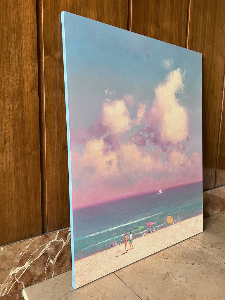 Original Beach Painting by Andrii Kovalyk 