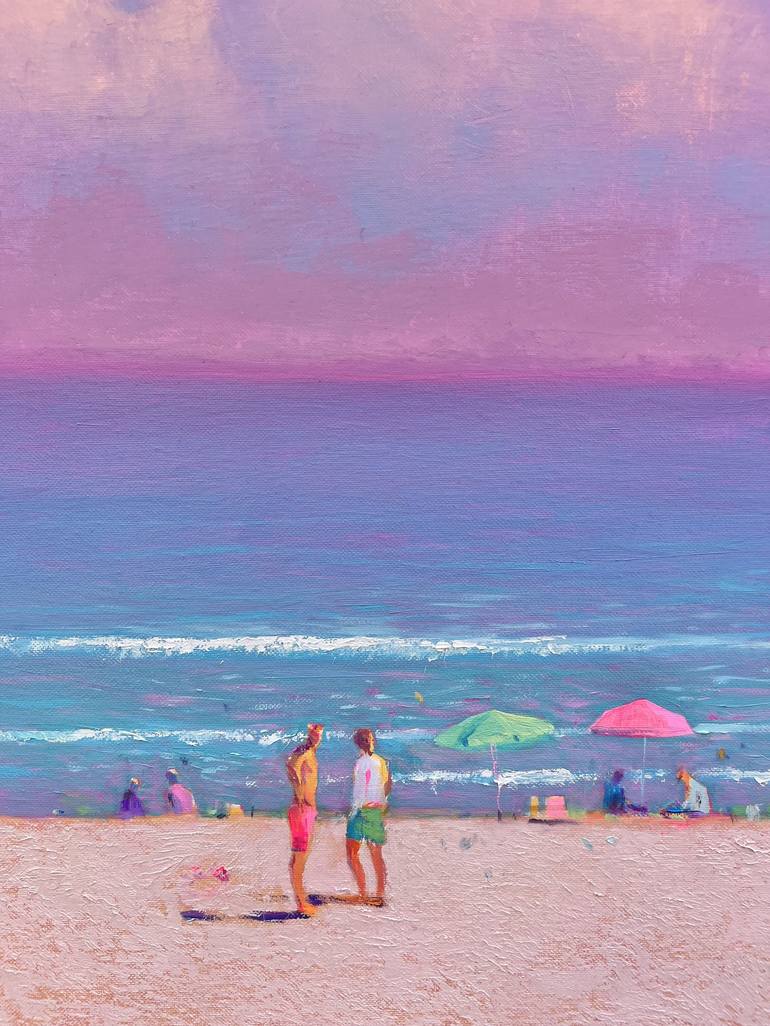 Original Beach Painting by Andrii Kovalyk 