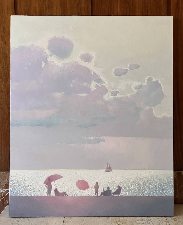 Original Beach Painting by Andrii Kovalyk 