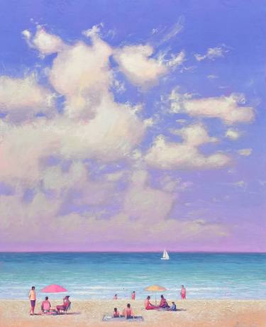 Print of Figurative Beach Paintings by Andrii Kovalyk