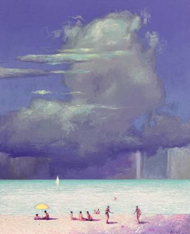 Original Impressionism Beach Paintings by Andrii Kovalyk