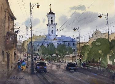 Original Architecture Paintings by Andrii Kovalyk