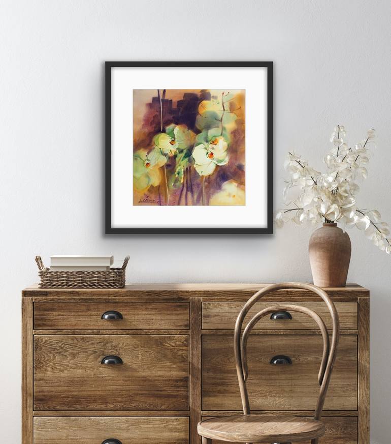 Original Contemporary Floral Painting by Andrii Kovalyk 