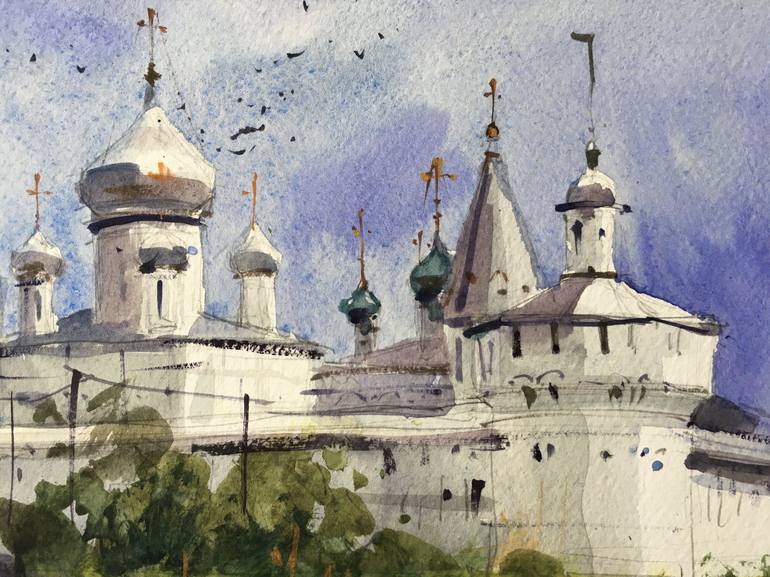 Original Impressionism Architecture Painting by Andrii Kovalyk 