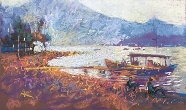 Print of Impressionism Beach Drawings by Andrii Kovalyk