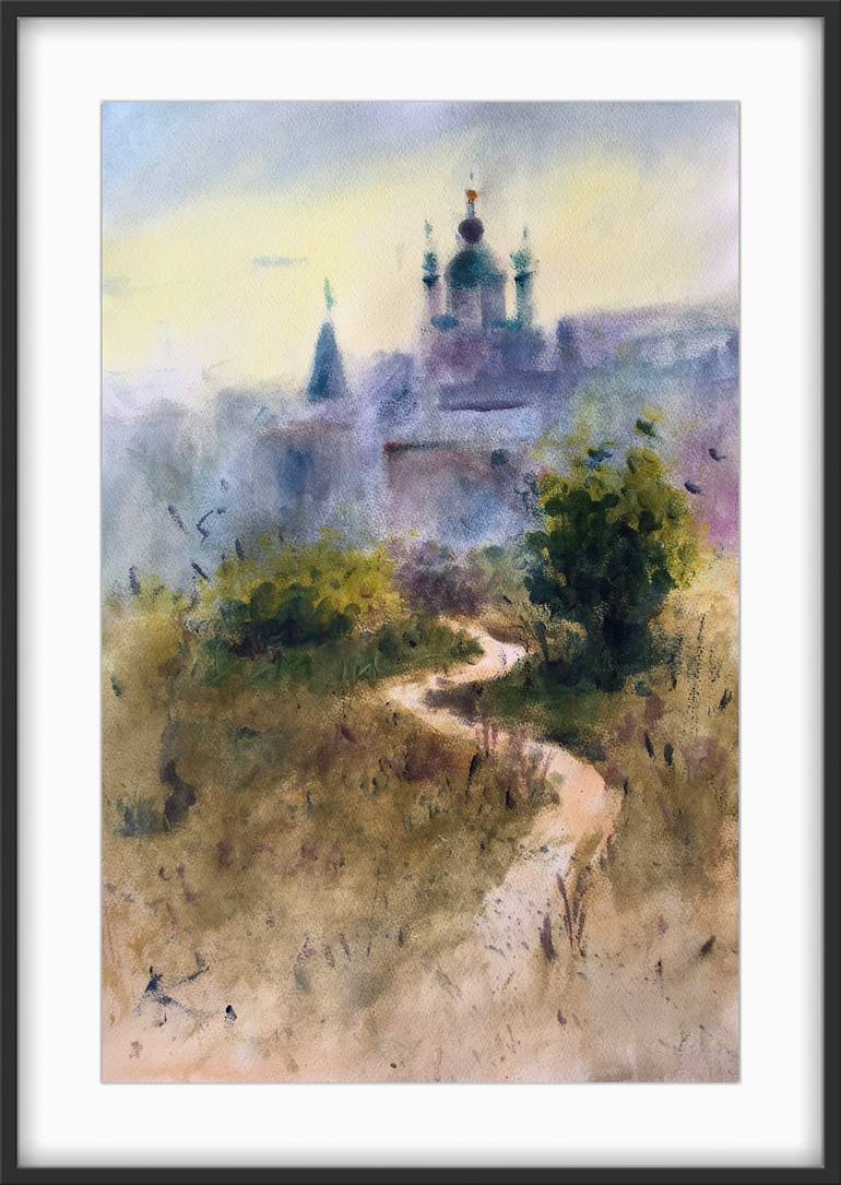 Original Impressionism Cities Painting by Andrii Kovalyk 