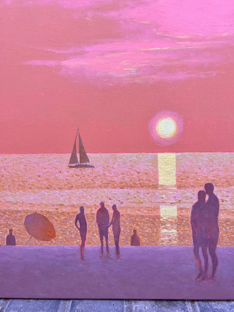 Original Contemporary Beach Painting by Andrii Kovalyk 