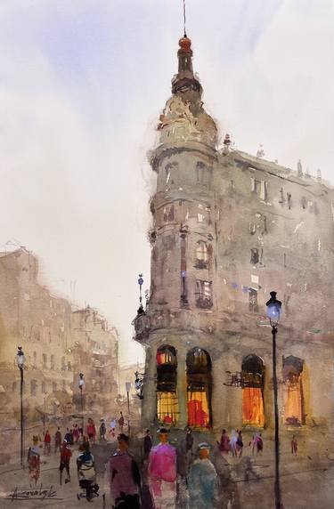 Original Impressionism Cities Paintings by Andrii Kovalyk