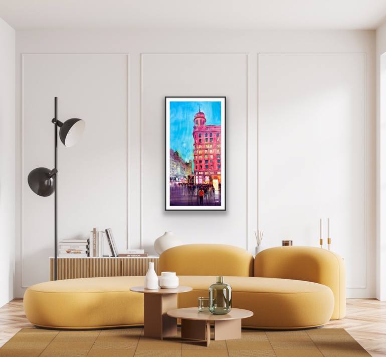 Original Impressionism Cities Painting by Andrii Kovalyk 