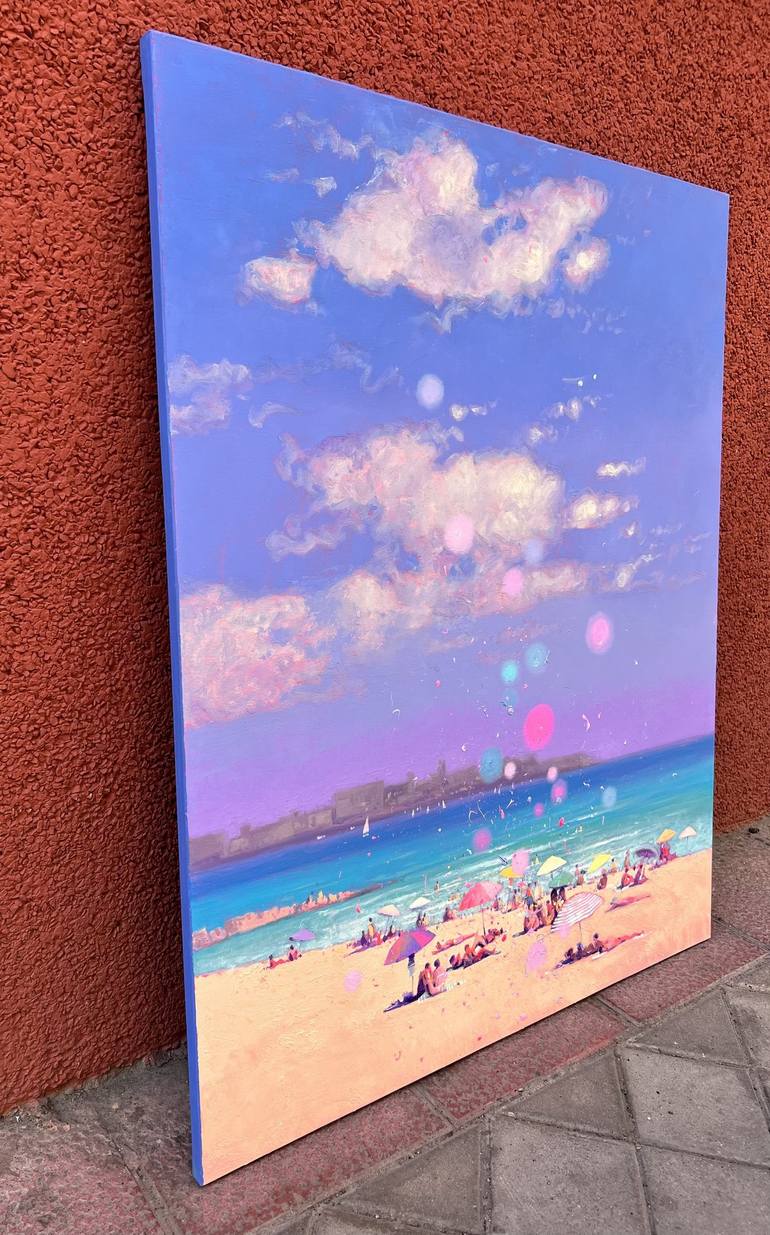 Original Contemporary Beach Painting by Andrii Kovalyk 