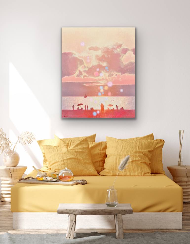 Original Contemporary Beach Painting by Andrii Kovalyk 