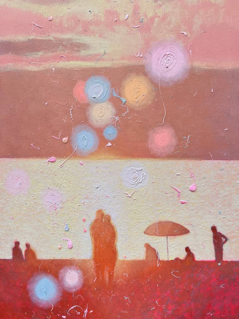 Original Contemporary Beach Painting by Andrii Kovalyk 