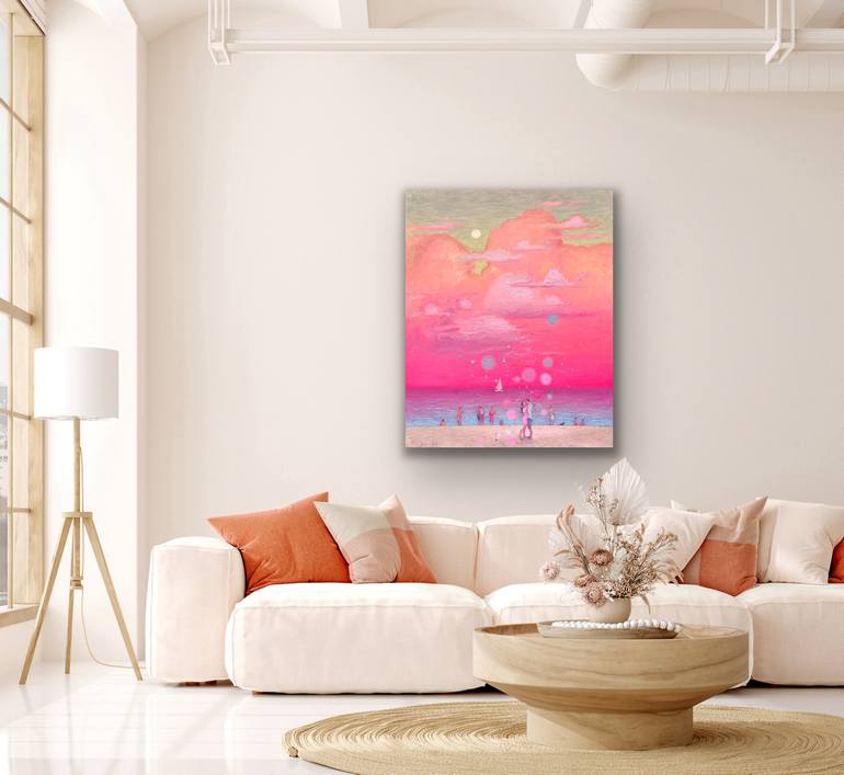 Original Contemporary Beach Painting by Andrii Kovalyk 